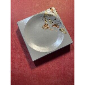 Handmade Soap Dish Cement Soap Holder Square Bathroom Kitchen Gold/Copper Flake